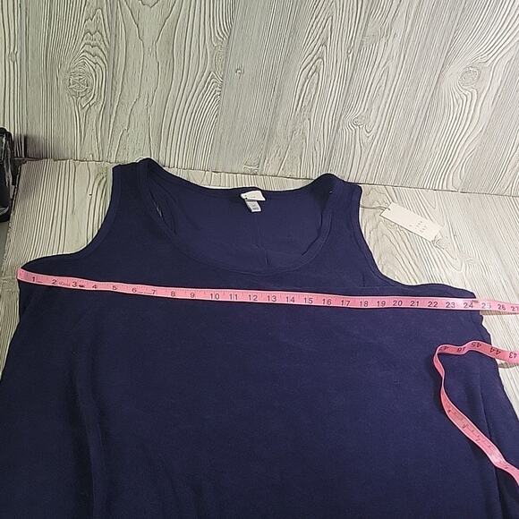 A New Day Navy Blue Sleeveless Terry Tank Dress Swimsuit Coverup Womens 2X NWT - Picture 11 of 12